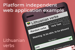 Platform independent web application example